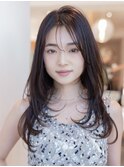 ロングレイヤー/20代30代大人かわいい/オリーブブラウン