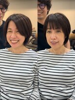 キレイなショート白髪ぼかし脱白髪染め30代40代50代絶壁解消下村