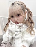 小顔になれる前髪顔周りカット ツインテール ＊ Lilme *