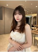 髪質改善*レイヤーカットミルクブラウンくびれ*美髪【Zina横浜】