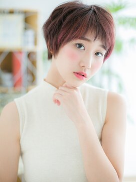 プリモア サロン ハナレ 綾瀬(primoA salon HANARE) 綾瀬/髪質改善/前髪パーマ×バーガンディ♪シャギーウルフm