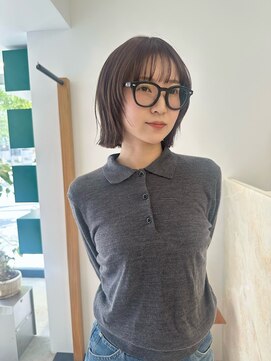 エム(M) ブリーチなし】ブラウン/ボブ/顔まわりレイヤー