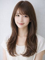 ガーディナ(Gardina)&nbsp;ロングレイヤー ベージュカラー 顔周りカット 20代 艶髪