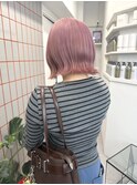 イメチェン/ピンクベージュ/アンブレラカラー/前髪/渋谷
