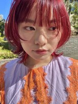 エイム ディクト ヘアー プロデュース(ame D.C.T HAIR PRODUCE) ウルフレイヤー×ブリーチあり暖色カラー