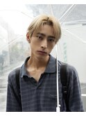 シャドウパーマコンマヘアナチュラルセンターパートツーブロック