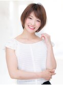 大人ショートボブ×ナチュラル