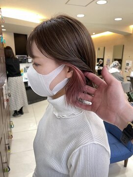 プライズ 池袋店(prize) インナーカラーイヤリングカラーパステルコーラル池袋2254