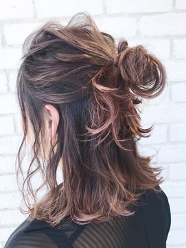 アイティーバイアルバム 下北沢店(IT by ALBUM) くすみベージュピンクヘアーピンクグレープフルーツ_ba99932