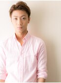 オールバックでセミウエット束感ショート！M
