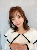 韓国前髪×ショコラアッシュ【髪質改善/ふんわりカール/新宿】