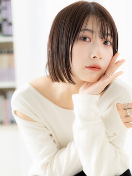 ドクターズ サロン ラブ(Dr's Salon LAB) ツヤ髪シースルーバング切りっぱなしボブa古河20代30代40代