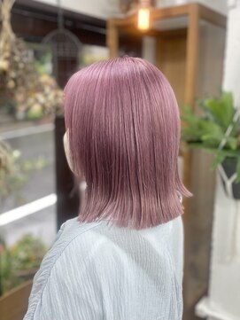 リッカ(RICCA) 【ハイトーンカラー】パールピンク×外ハネボブ♪