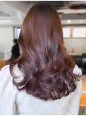 ウェーブパーマこなれミディ前髪ストカール薄めバング
