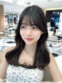 小顔バング韓国風くびれヘア20代30代40代似合わせレイヤー新宿