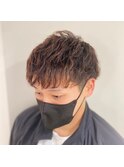 30代40代メンズビジネスナチュラルブラウン爽やかツーブロ