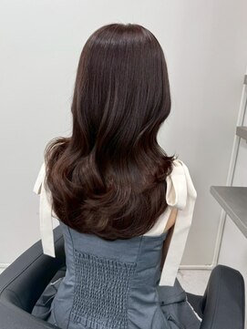 ベレーザシェルト(Beleza scelto) 15397オリーブグレージュ韓国風巻きレイヤーカットワンホンヘア