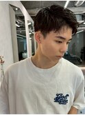 アップバング/ツーブロック/スパイキーショート/ブルーブラック3