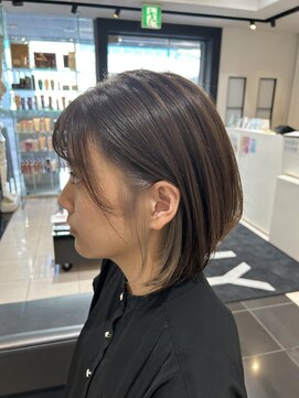 ヘアーアンドメイク ニューヨークニューヨーク 姫路店(Hair&Make NYNY) ワンレンボブ イヤリングカラー