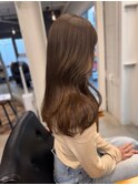 透明感ベージュ モカブラウン 艶感カラー ベージュヘア