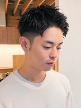 ロティー(loty) メンズカット 刈り上げ 前髪なしショート ツーブロック 20代30代