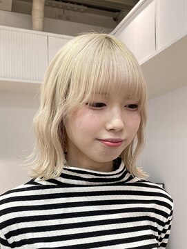 ミーム 原宿 表参道(meme) ◎ブロンドハイトーンカラーデザインカラーアンブレラカラー金髪