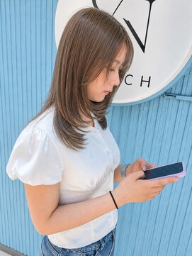 アン ブリーチ(UN BLEACH) ダブルカラー(ベージュ)×髪質改善トリートメント【三宅】