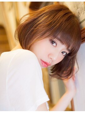 エル(LE) ６/８open！ひし形シルエットグレージュエアリーミディアム