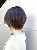 ◎白髪ぼかしハイライト×くびれショート