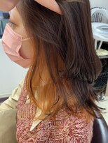 ネオリーブニコ 大井町店(Neolive Nico)&nbsp;インナーカラー　　オレンジヘア