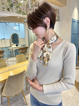 ロンド ストラーダ 心斎橋(Lond strada) ショート×ハイライト白髪ぼかし×シルキーベージュ[心斎橋]