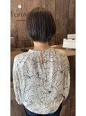 大人女性の髪質改善ストレート×ショートボブ