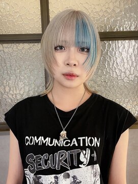 ボコカ(bococa) ホワイトベージュ/デザインカラー/水色/ウルフ