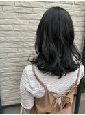 グレージュカラー/ボブウルフ/黒髪/ココアベージュ