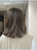 30代40代50代女性白髪ぼかしハイライトスタイル ボブ