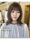 似合わせカットボブ小顔カット透明感カラーミルクティカラー