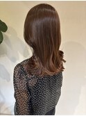マロンベージュ/くびれレイヤーヘア【20代/30代/40代】