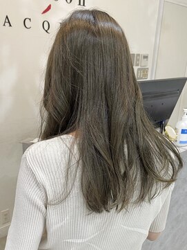 メゾンアクア 表参道(Maison ACQUA) ◎ブリーチなしカラーメルティーカラーオリーブベージュ
