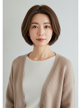 アーツ 調布(arts) 明るい白髪染めで作るショートカット!30代40代におすすめ