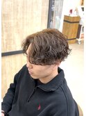 大分メンズ波巻きツイストスパイラルパーマ刈り上げショート