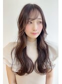 韓国風くびれレイヤー×透明感ラベンダーグレージュ