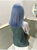 ブルーカラー/水色カラー/ハイトーン/ブリーチ/名古屋/栄