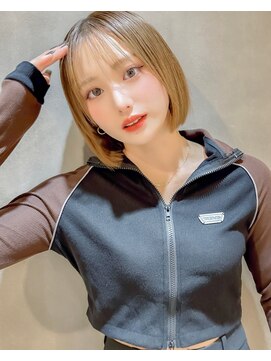 ロンドリゼル 札幌(Lond RiseL) オリーブグレー/前髪/ボブ/マロンベージュ/レイヤーカット/小顔