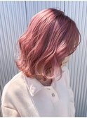 ケアブリーチくすみピンク春カラー/北長瀬/問屋町