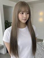 レノ 直江店(RENO)&nbsp;裾カラー/ミルクティーベージュ/髪質改善カラー@20代30代40代