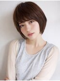 レイヤーショートボブ/白髪染めベリーショート/メイキー本厚木