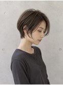 (ICY土屋)ショートヘアショートボブ前髪なし長めショート