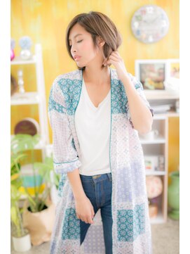 ヘアアンドビューティー ミック(Hair & Beauty miq) 透明感ある、ツヤカラーボブb(miq阿佐ヶ谷)