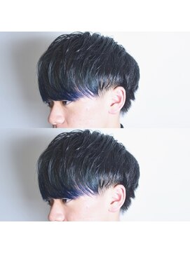 ザ オーダー(THE ORDER) 前下がりマッシュブリーチカラー刈り上げデザインカラー