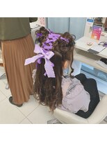 ヘアセット アリエス 新宿駅前店(aries)&nbsp;ハーフツインお団子